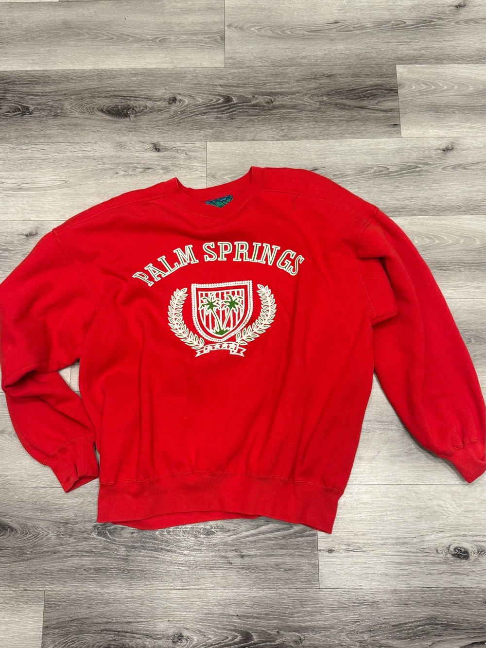 Red Palm Springs Graphic Crewneck Sweater